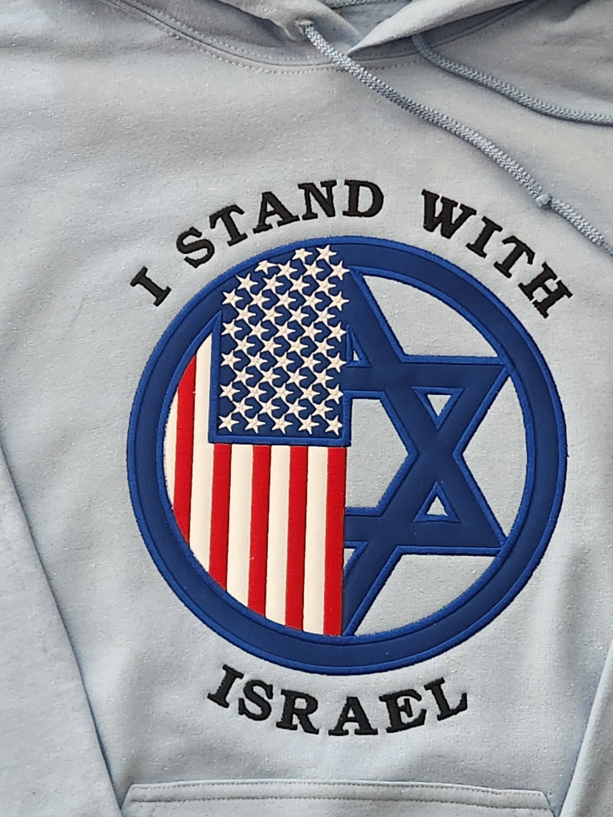 I Stand With Israel Embroidered Hoodie