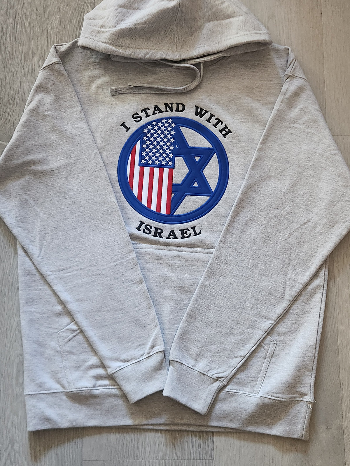 I Stand With Israel Embroidered Hoodie