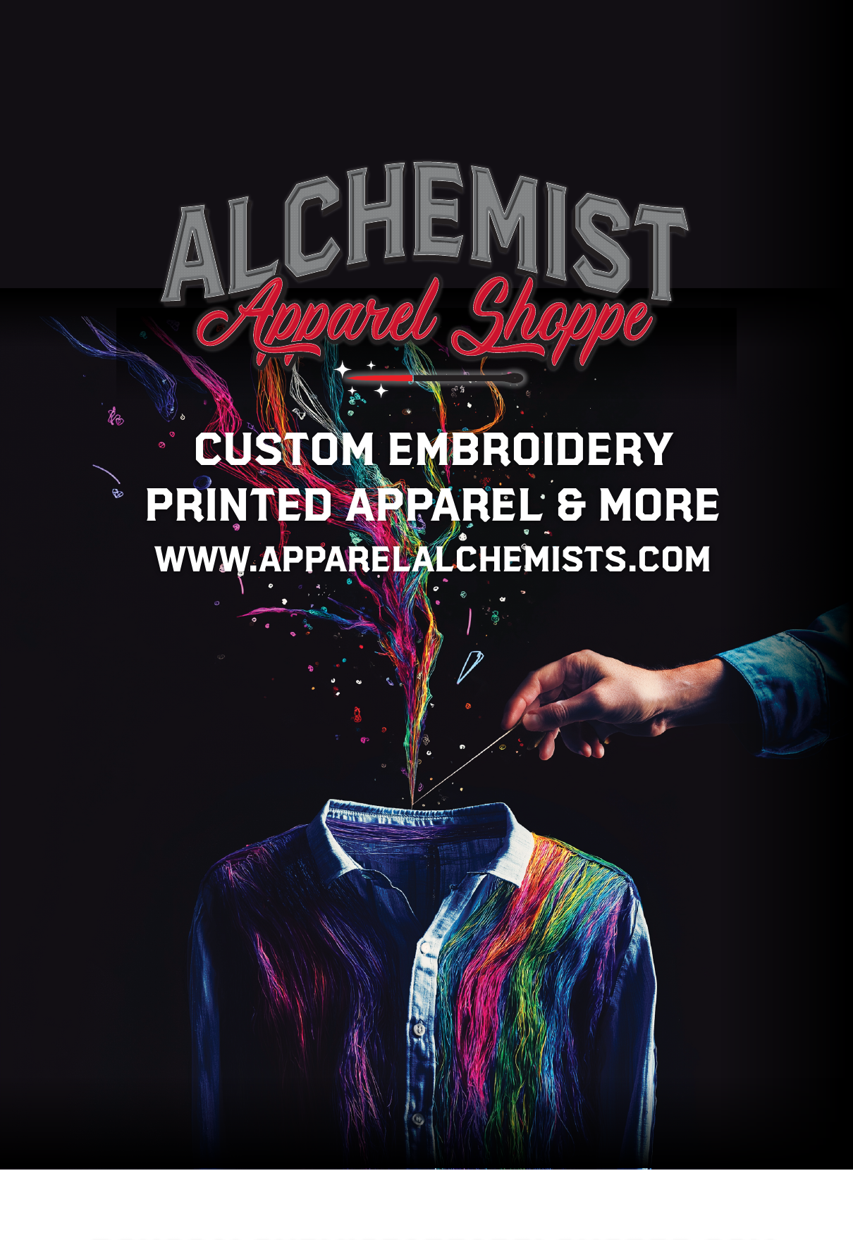 Alchemist Apparel Shoppe custom embroidery artwork