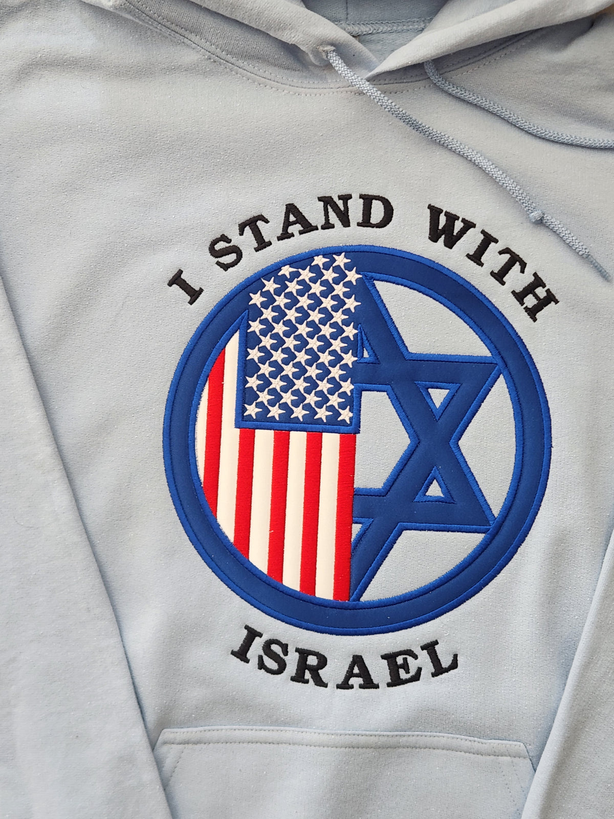 I Stand With Israel Embroidered Hoodie